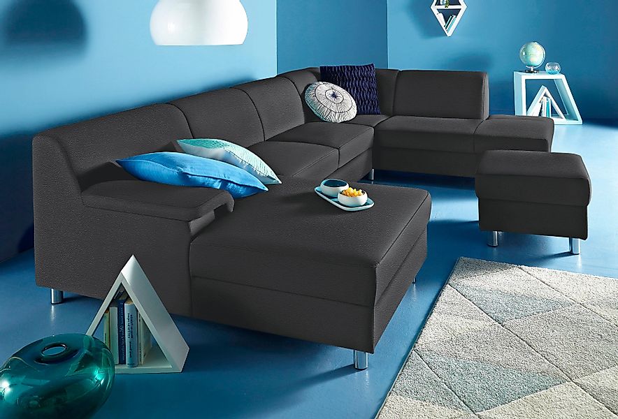 Home affaire Wohnlandschaft »Jamie, zeitloses Design, fester Sitzkomfort, v günstig online kaufen