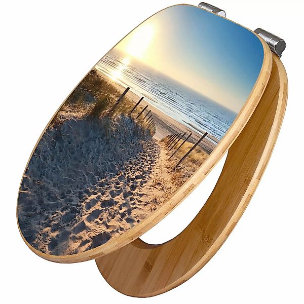 Banjado Design WC Sitz Bambus Holz Toilettendeckel Mit Absenkautomatik Klod günstig online kaufen