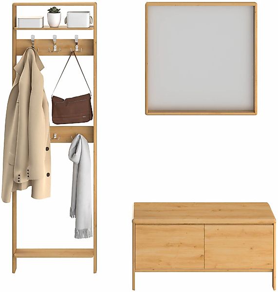 Home affaire Garderoben-Set "Luven", (Set, 3 St.), aus Massivholz, FSC, bes günstig online kaufen