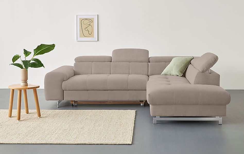 COTTA Ecksofa Chef L-Form, mit Kopfteilverstellung, günstig online kaufen