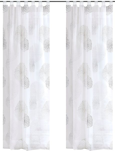 HOME WOHNIDEEN Vorhang "RAWLINS" Schlaufen 2 Stk. tlg. 2er Pack Schlaufensc günstig online kaufen