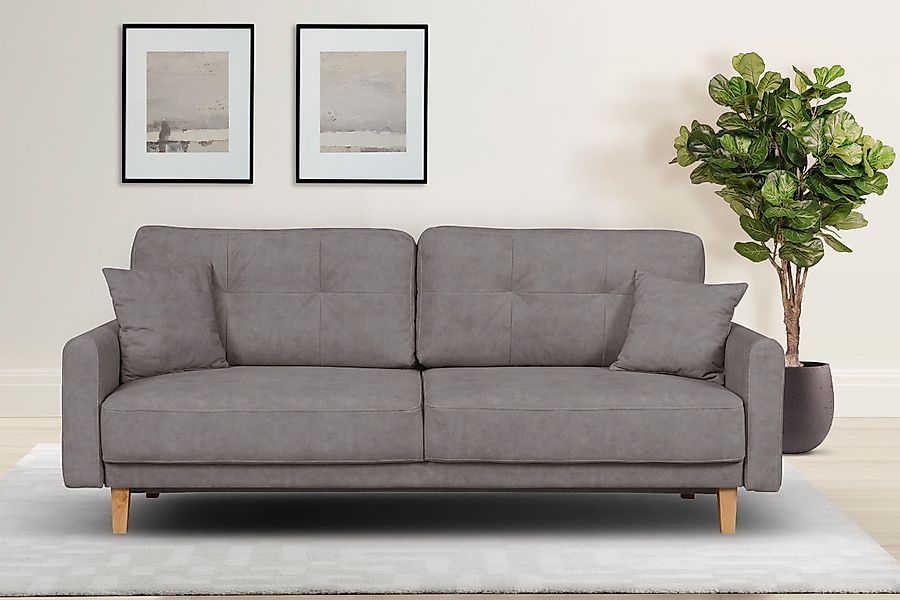 Home affaire 3-Sitzer "TRIPLO optionale Schlafsofa mit Bettkasten, Maße B/T günstig online kaufen