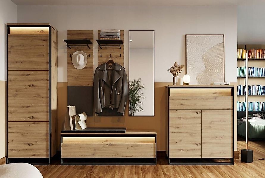 Compleo Garderoben-Set LIMA (Kommode, Schrank, Schuhschrank, günstig online kaufen