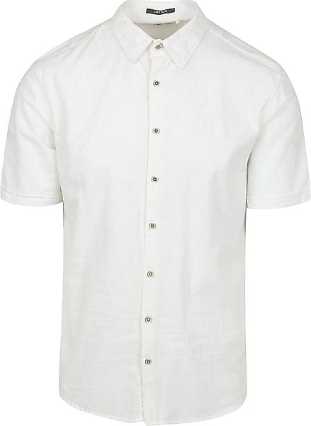 No Excess Short Sleeve Hemd Linen Blend Weiß - Größe XXL günstig online kaufen