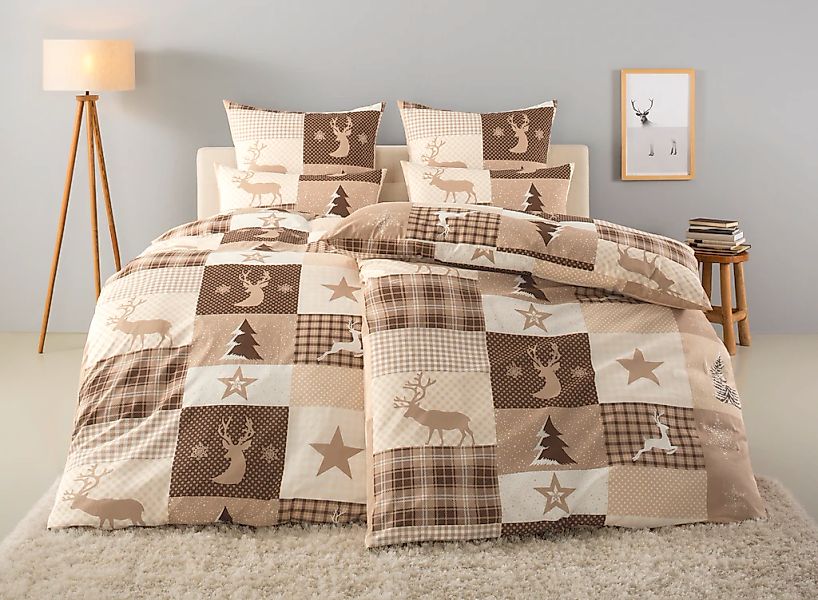 Home affaire Bettwäsche "Nicholas" 2 Stk. tlg. Weihnachtsbettwäsche, Winter günstig online kaufen