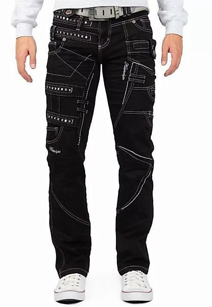 Kosmo Lupo 5-Pocket-Jeans Auffällige Herren Hose BA-KM001-1 Schwarz W29/L32 günstig online kaufen