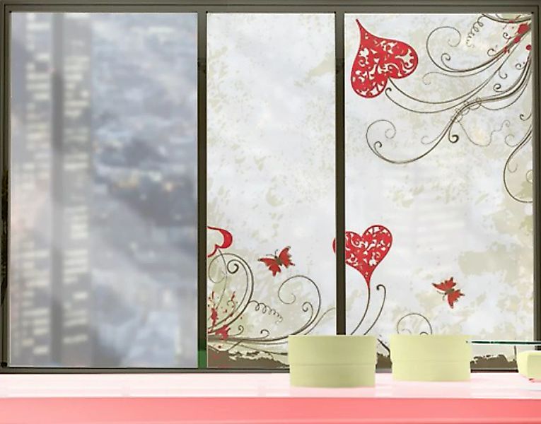 Fensterfolie Heart Background günstig online kaufen