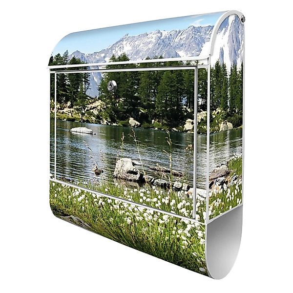 Banjado Design Briefkasten Weiß Pulverbeschichtet 39x47x14cm 2 Schlüssel Mi günstig online kaufen