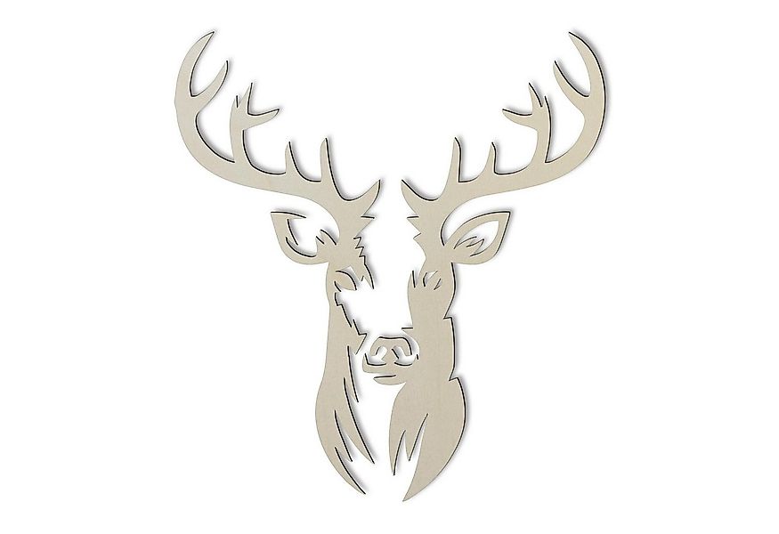 Namofactur Wanddekoobjekt XXL Hirsch Kopf Motiv, Holz Deko (2-teilig), Wand günstig online kaufen