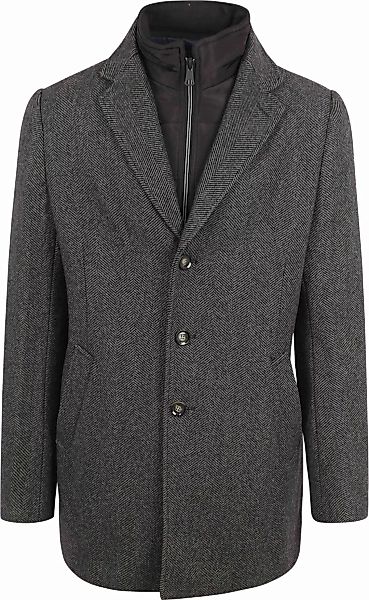 Suitable Job Coat Wolle Herringbone Grau - Größe 46 günstig online kaufen