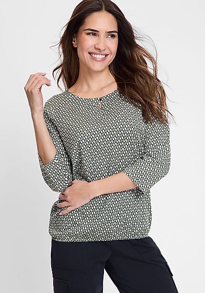 Olsen Rundhalsshirt (1-tlg) mit grafischer Allover-Print günstig online kaufen