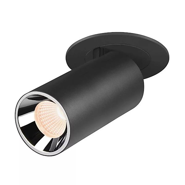 LED Deckeneinbauspot Numinos Projector S in Schwarz und Chrom 8,6W 690lm 27 günstig online kaufen