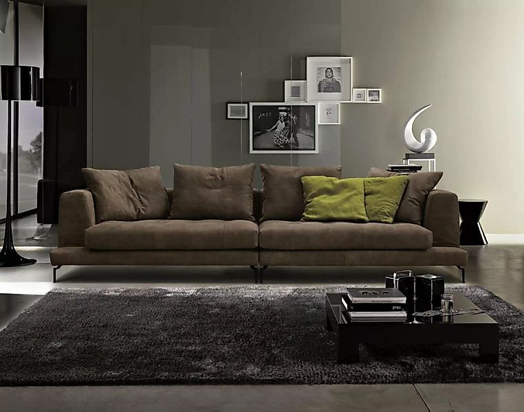 JVmoebel 4-Sitzer Sofa 4 Sitz Sofas Luxus Polster Ledersofa Luxus Couch Led günstig online kaufen