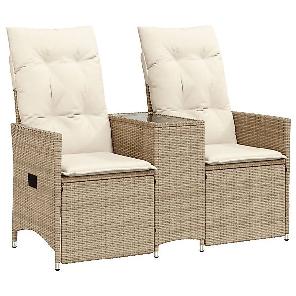 vidaXL Loungesofa Gartensofa 2-Sitzer Verstellbar mit günstig online kaufen