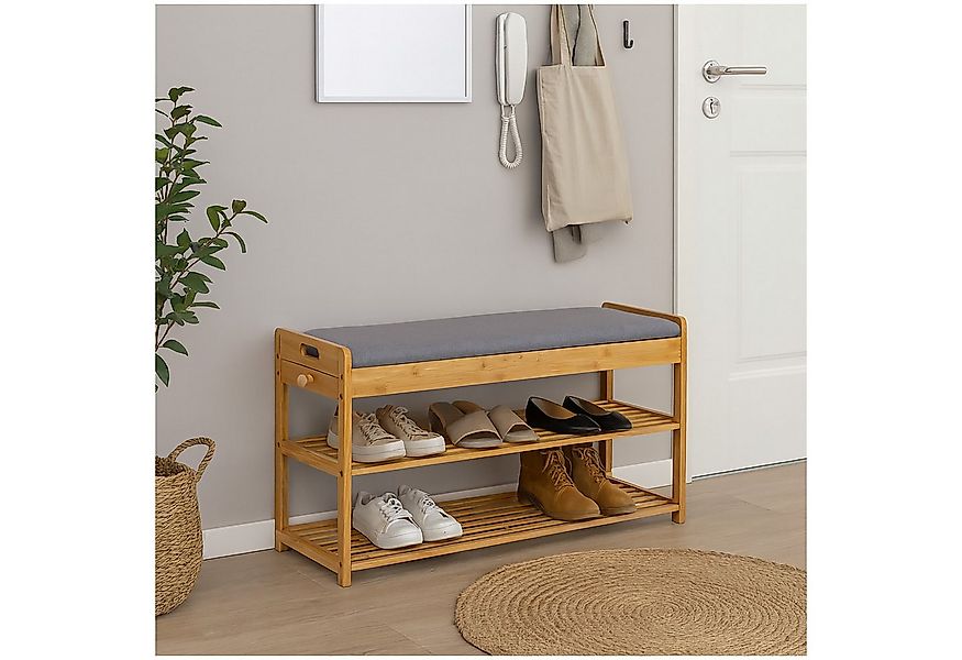 HTI-Living Schuhbank Schuhbank mit Schubfach Bambus (Stück, 1-St., 1 Schuhb günstig online kaufen