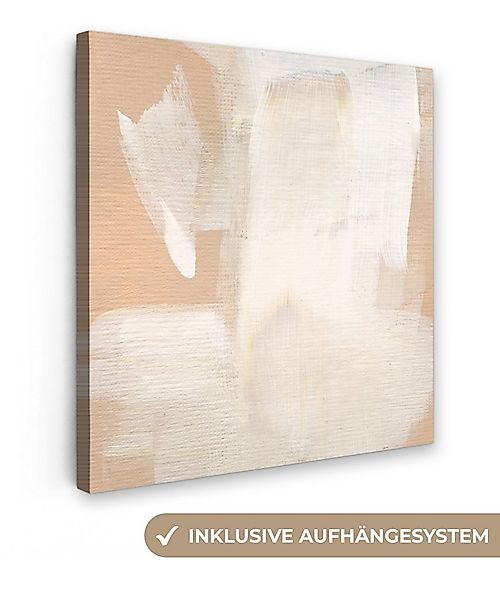 OneMillionCanvasses® Leinwandbild Kunst - Weiß - Beige - Modern, Fotodruck günstig online kaufen