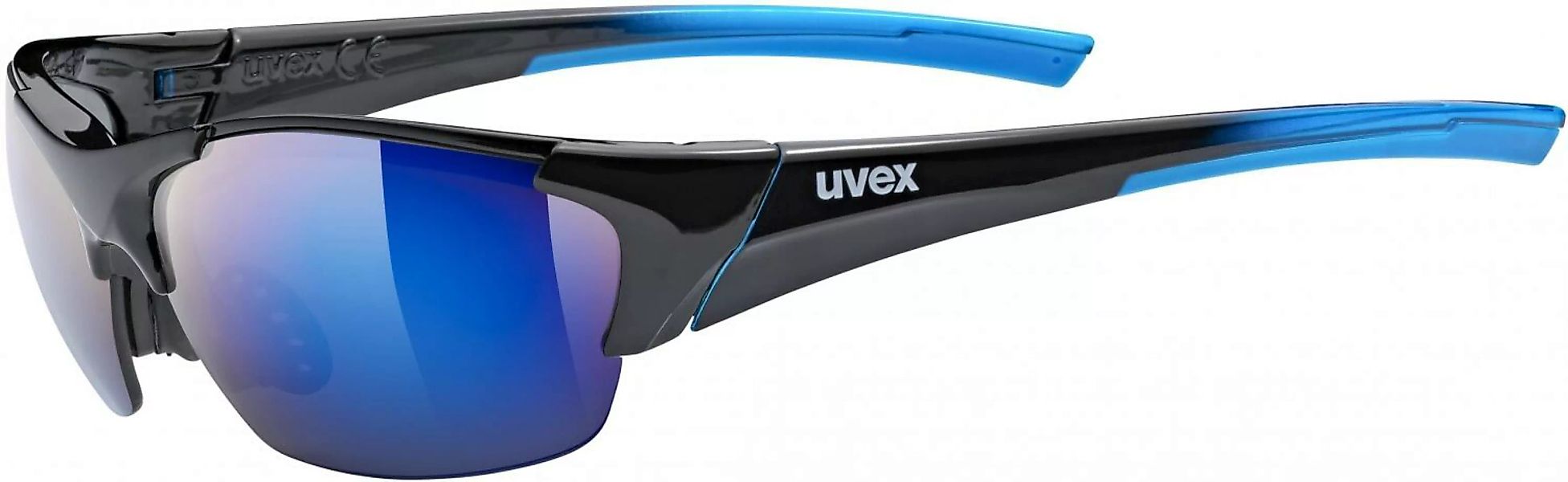 uvex Blaze III Sonnenbrille (Farbe: 2416 black/blue, mirror blue (S3), lite günstig online kaufen
