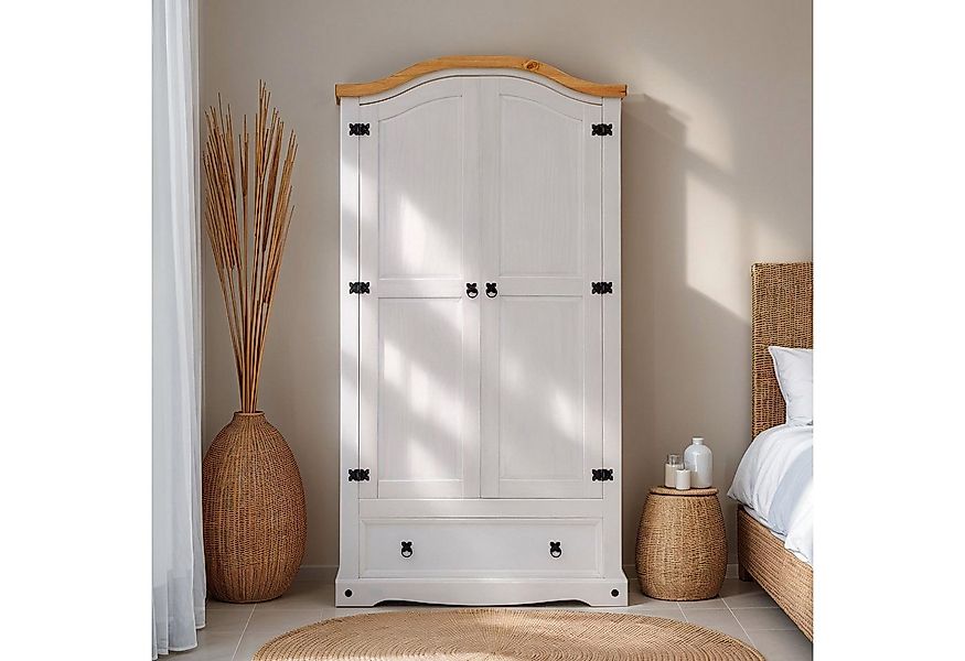 IDIMEX Kleiderschrank CAMPO Kleiderschrank mit Schubladen Kiefer Holzschran günstig online kaufen