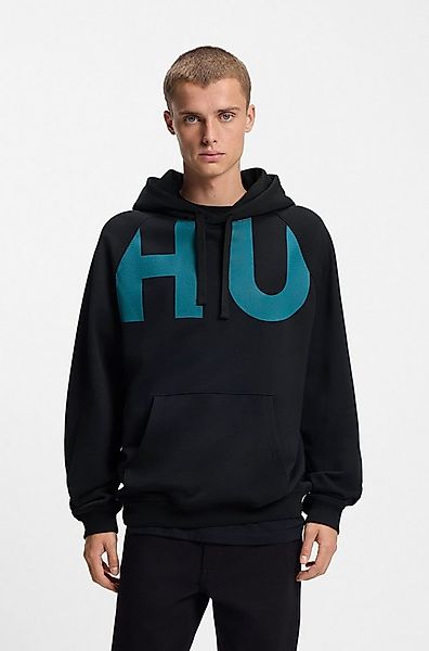 HUGO Blue Hoodie Loose Fit, Druck vorne und hinten, Kapuze mit Kordelzug, K günstig online kaufen