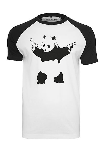 Merchcode Banksy Panda Raglan Tee MC092 White günstig online kaufen