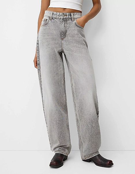 Bershka Balloon-Jeans Damen 32 Grau günstig online kaufen