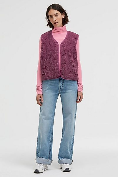 SENSES.THE LABEL Plüschweste mit Reißverschlusstaschen günstig online kaufen