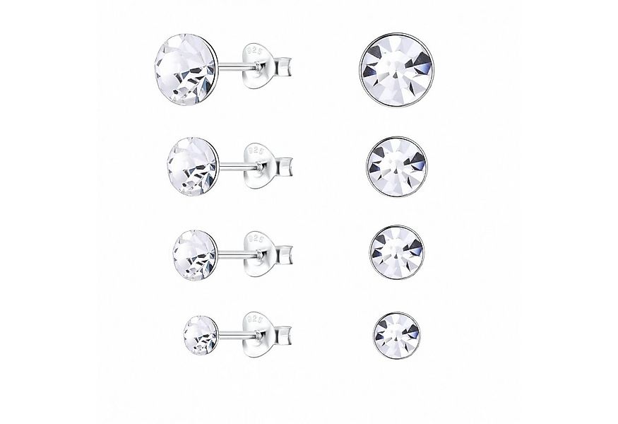 ALEXANDER YORK Ohrstecker-Set KRISTALL, 4-tlg., 925 Sterling Silber günstig online kaufen
