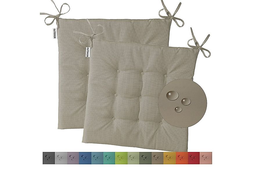 heimtexland Sitzkissen Outdoor Stuhlkissen Garten Stuhlpolster wetterfest, günstig online kaufen