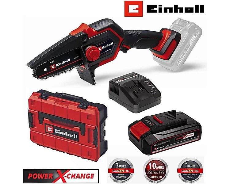 Einhell Akku-Kettensäge Astkettensäge GE-PS 18/15 Li BL 18V, Akku 2.5 Ah, L günstig online kaufen