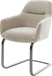 DELIFE Polsterstuhl Pejo-Flex, Freischwinger flach Graphit günstig online kaufen