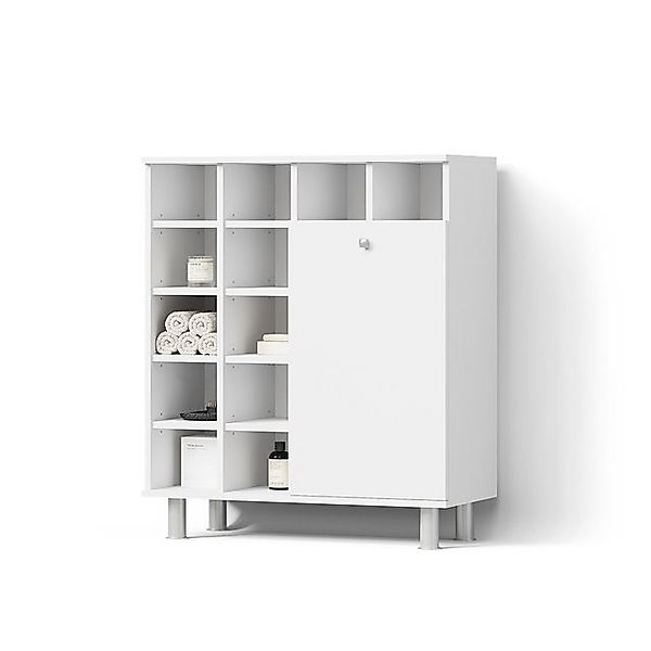 Livinity® Wäscheschrank Fucino, Weiß, 78.4 x 91.6 cm günstig online kaufen