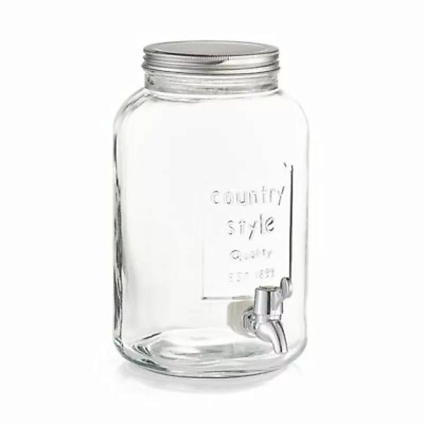 Neuetischkultur Getränkespender Glas mit Metalldeckel 3,5 Liter transparent günstig online kaufen
