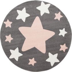 Paco Home Kinderteppich "Capri 330" rund 11 mm Höhe Kurzflor, Motiv Sterne, günstig online kaufen