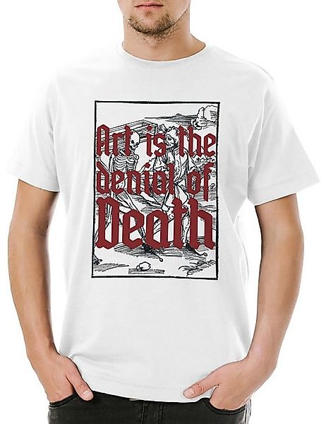 Urban Backwoods Print-Shirt Art Is The Denial Of Death Herren T-Shirt Kunst günstig online kaufen
