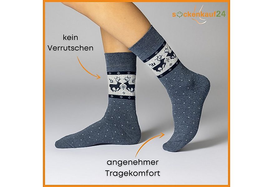 sockenkauf24 Thermosocken Damen warme Wintersocken Vollfrottee aus Baumwoll günstig online kaufen