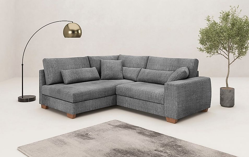 Mr. Couch Ecksofa "Helena L-Form", Mit Federkern, wahlweise mit Bettfunktio günstig online kaufen