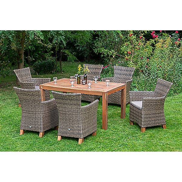 Merxx Gartenmöbel-Set Toskana 13 -tlg. Natur FSC® günstig online kaufen
