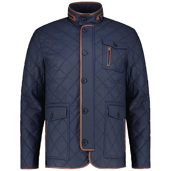 Maddox Gesteppte Lederjacke aus Lammnappa Farbe blau Größe: 60 günstig online kaufen