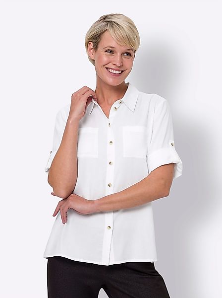 Sieh an! Klassische Bluse Hemdbluse günstig online kaufen