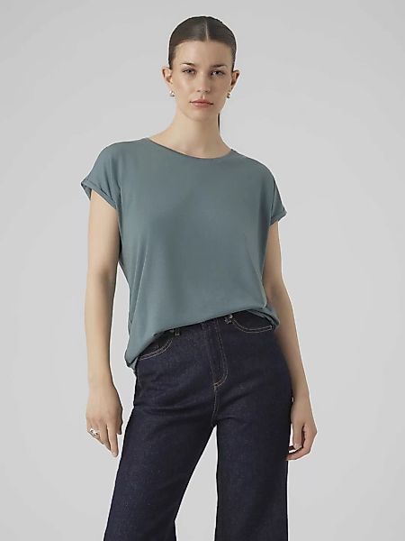 Vero Moda Rundhalsshirt "VMAVA PLAIN SS TOP GAJRS NOOS" günstig online kaufen