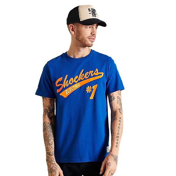 Superdry Boho And Rock Kurzarm T-shirt 2XL Zinc Blue günstig online kaufen