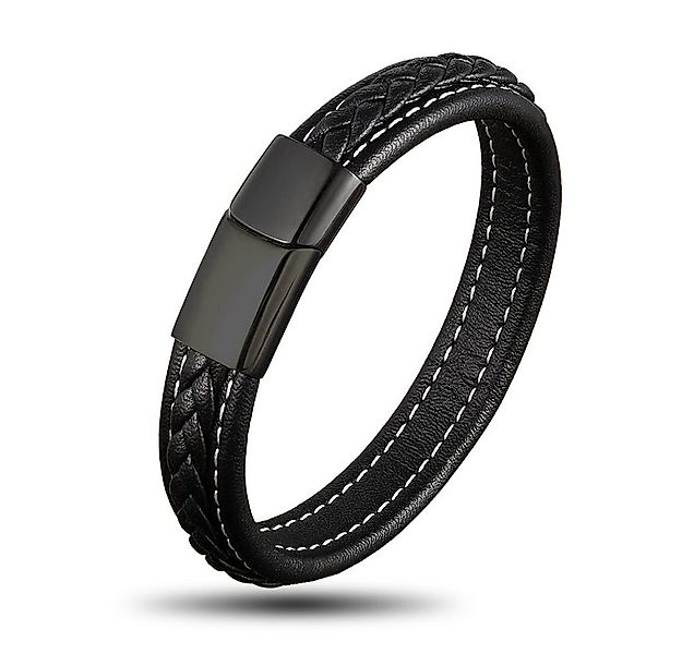 NAHLE Lederarmband elegantes Leder Armband schwarz geflochten (inkl. Schmuc günstig online kaufen