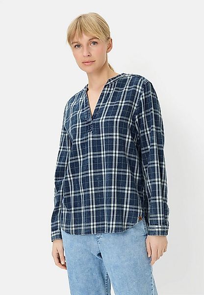 camel active Hemdbluse Karobluse aus reiner Baumwolle Langarm kariert günstig online kaufen