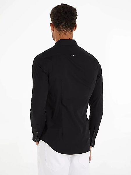 Calvin Klein Jeans Langarmhemd SLIM STRETCH SHIRT mit Logomarkenlabel günstig online kaufen