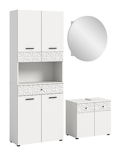 INOSIGN Badezimmer-Set »VICENZA, TOPSELLER!, Breite 145cm, 3-teilig, mit Or günstig online kaufen