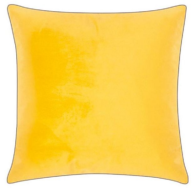 PAD Dekoobjekt Kissenhülle Samt Elegance Gelb (50x50cm) günstig online kaufen
