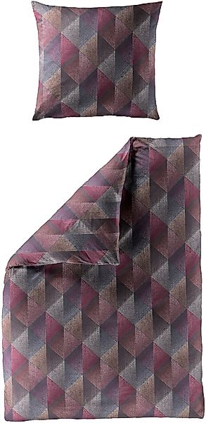 BIERBAUM Bettwäsche "4087" 2 Stk. tlg. Mako-Satin, 100 % Baumwolle, pflegel günstig online kaufen