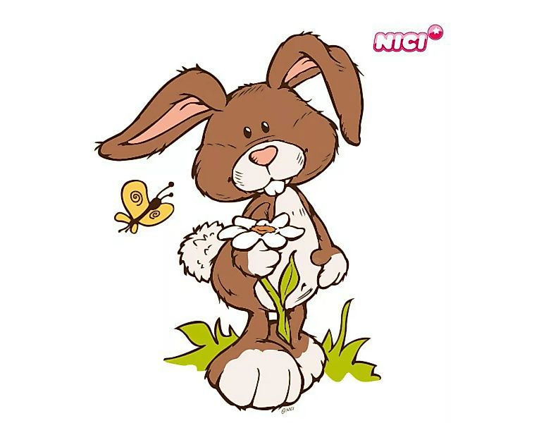 Wandtattoo Kinderzimmer NICI - Spring - Hase und Schmetterling günstig online kaufen