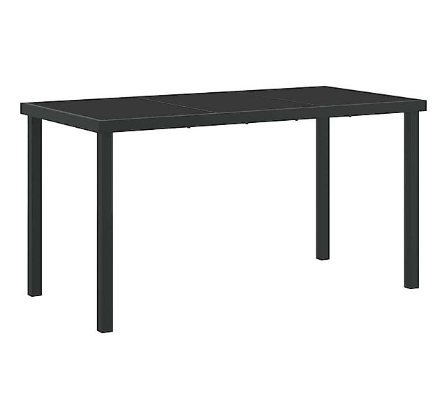 vidaXL Gartentisch Gartentisch Schwarz 140 x 70 x 73 cm Metall (1-St) günstig online kaufen
