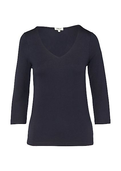 s.Oliver 3/4-Arm-Shirt - unifarbenes Basic Shirt günstig online kaufen